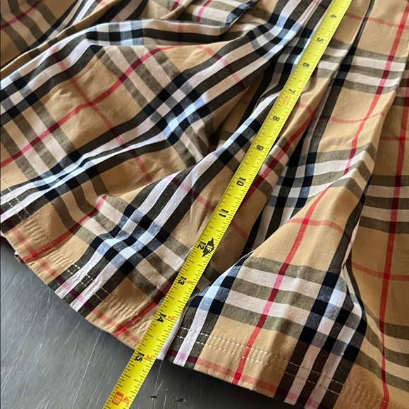 Burberry mini Plaid Pleated Mini Skirt in Tan - Picture 9 of 14